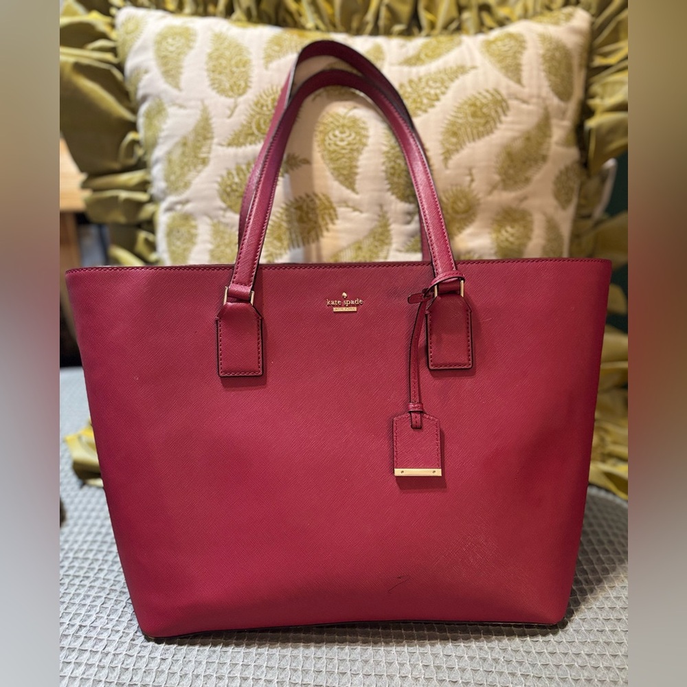 Kate Spade New York Cameron Street Medium Harmony Tote Shoulder Bag Red Pink